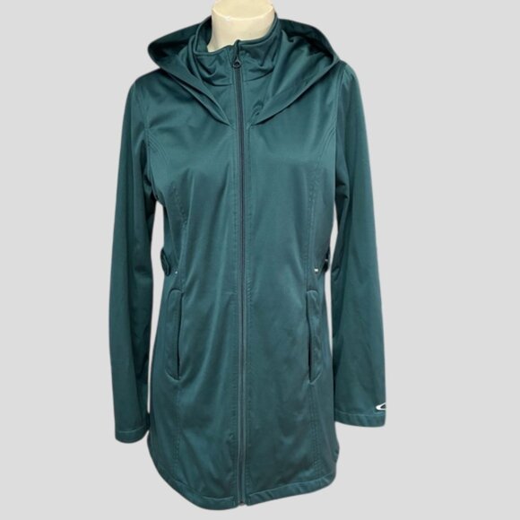 Ogio Teal Soft Shell Long Hooded Jacket - Picture 1 of 16